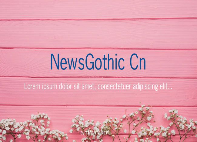 NewsGothic Cn example